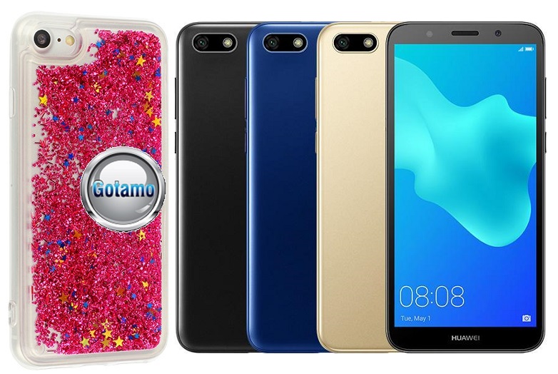 Waterfall dėklas nugarėlė Huawei Y5 (2018) Huawei Honor 7S telefonams rožinės spalvos