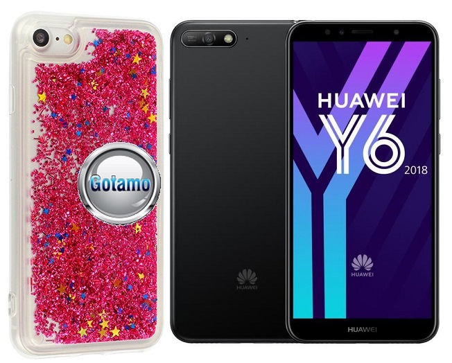 Waterfall dėklas nugarėlė Huawei Y6 (2018) Huawei Honor 7A telefonams rožinės spalvos