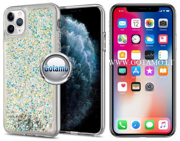Waterfall2 deklas Apple iPhone x xs sidabro