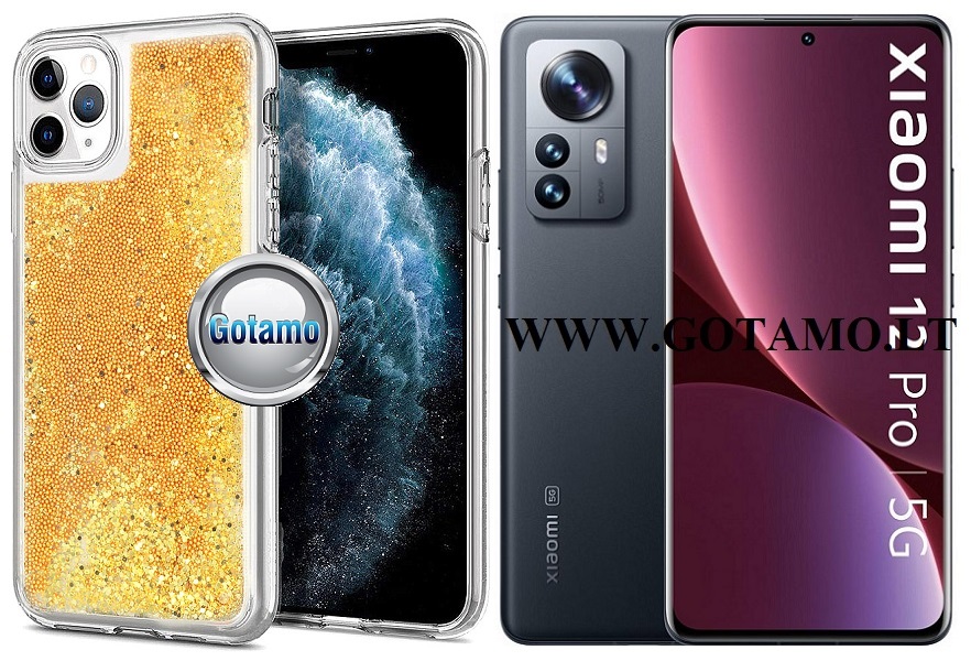 Waterfall2 dėklas nugarėlė Xiaomi 12 Pro, Xiaomi 12S Pro telefonams aukso spalvos