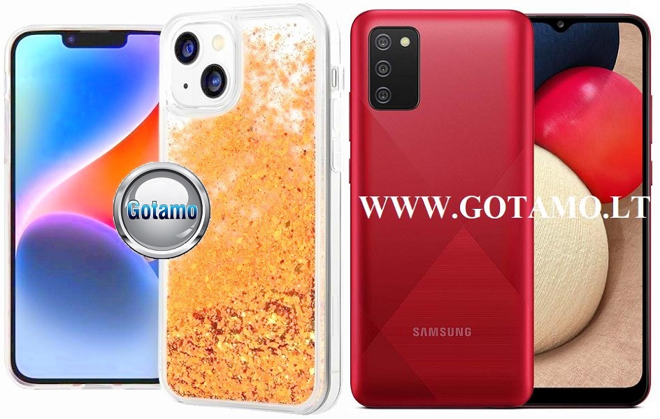 Waterfall3 dėklas Samsung Galaxy A03s aukso spalvos