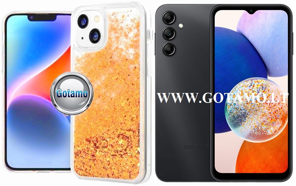 Waterfall3 dėklas Samsung Galaxy A14 5G aukso spalvos