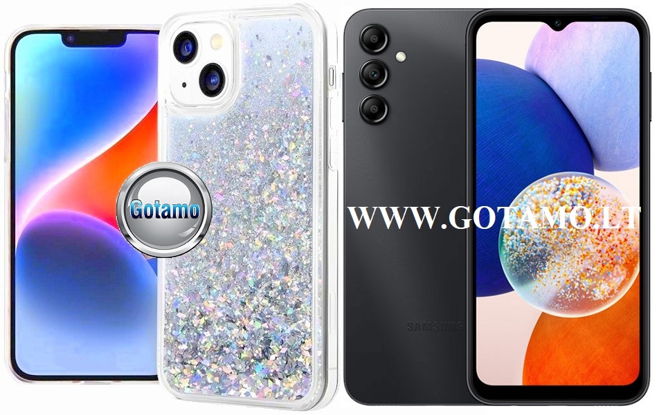 Waterfall3 dėklas Samsung Galaxy A14 5G sidabro spalvos