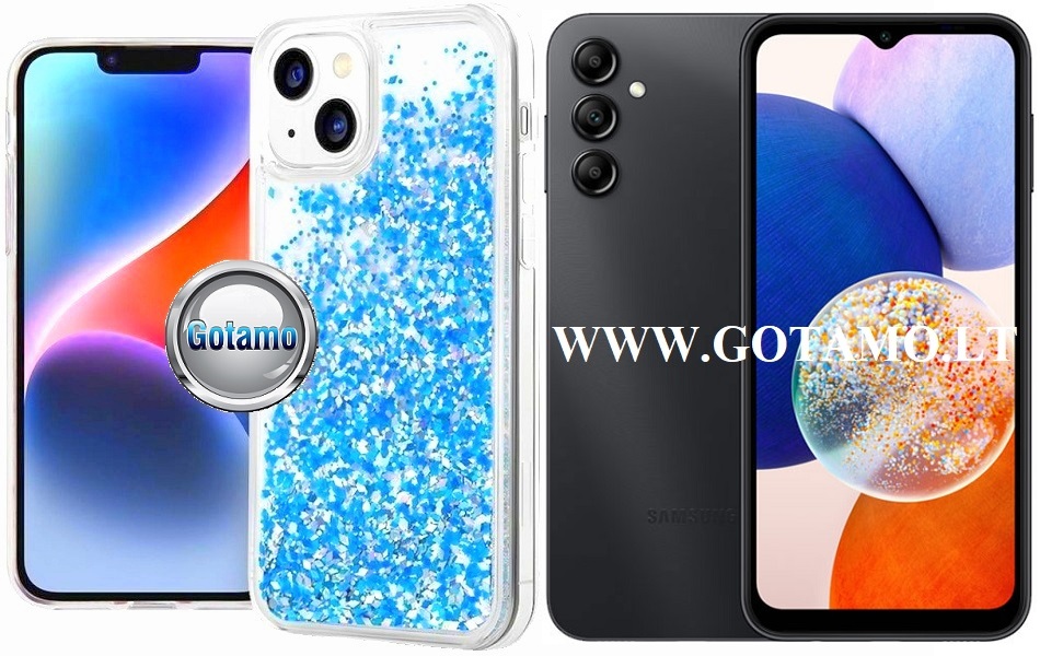 Waterfall3 dėklas Samsung Galaxy A14 5G žydros spalvos