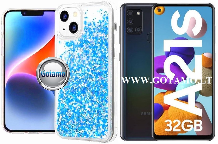 Waterfall3 dėklas Samsung Galaxy A21s žydros spalvos