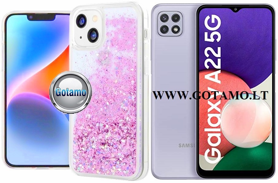 Waterfall3 dėklas Samsung Galaxy A22 5G rožinės spalvos