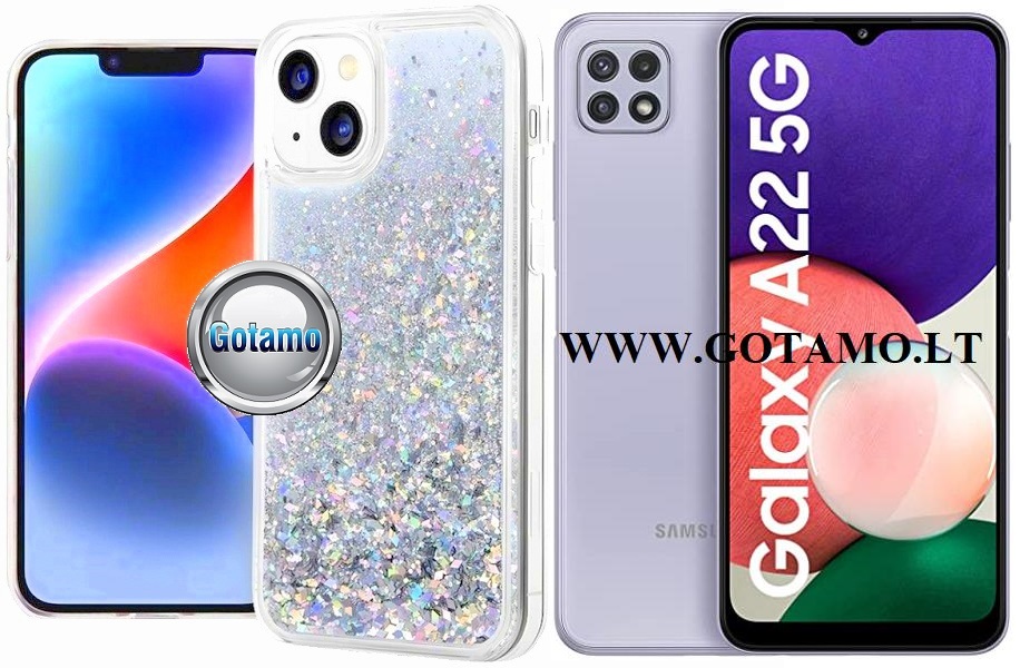 Waterfall3 dėklas Samsung Galaxy A22 5G sidabro spalvos