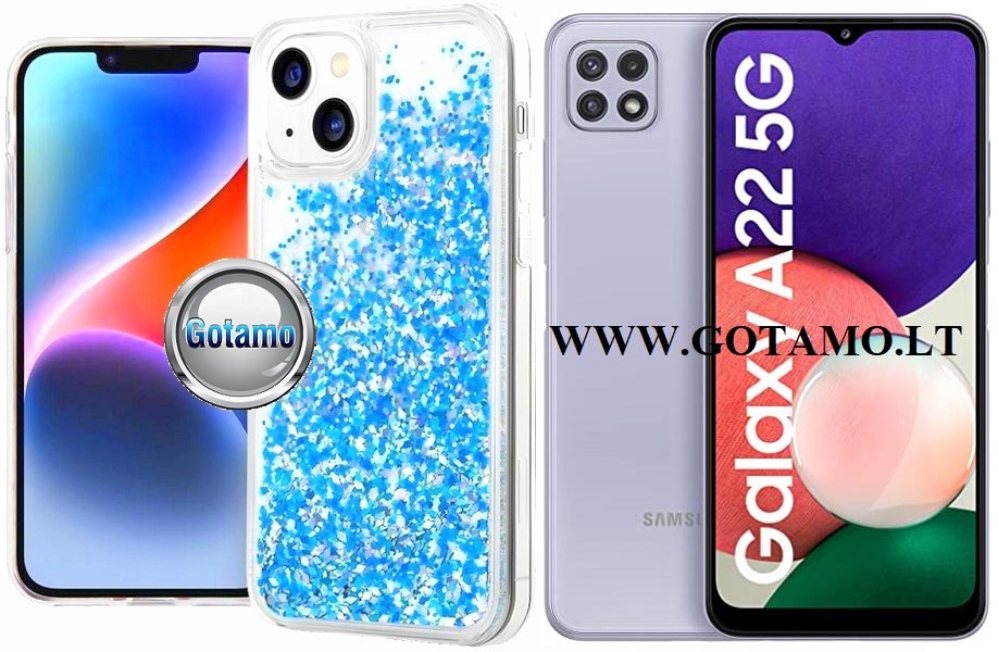 Waterfall3 dėklas Samsung Galaxy A22 5G žydros spalvos
