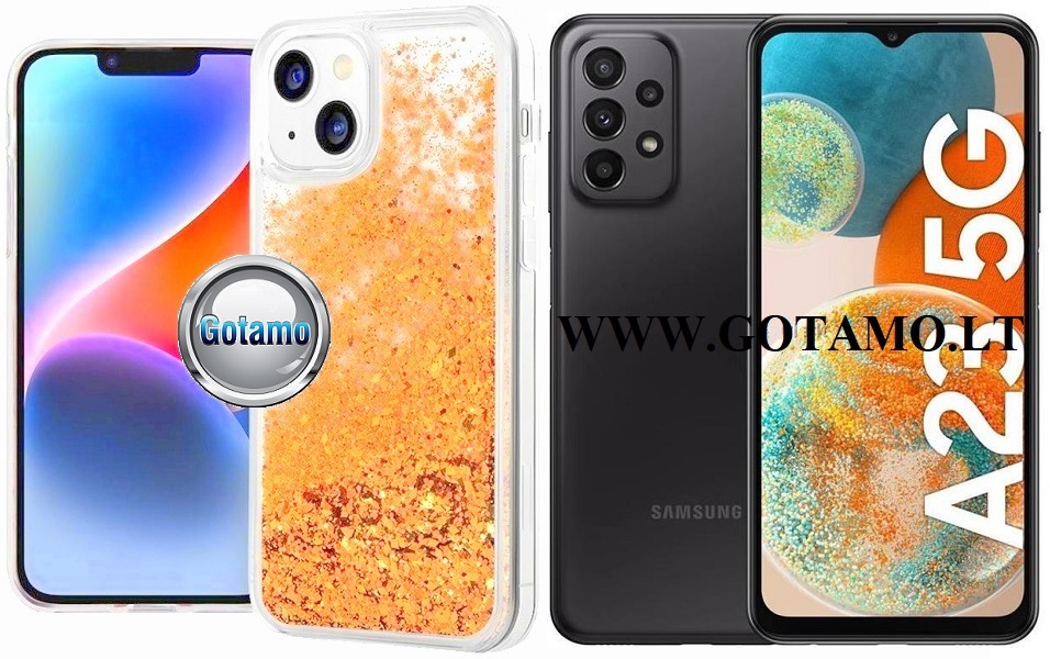 Waterfall3 dėklas Samsung Galaxy A23 5G aukso spalvos