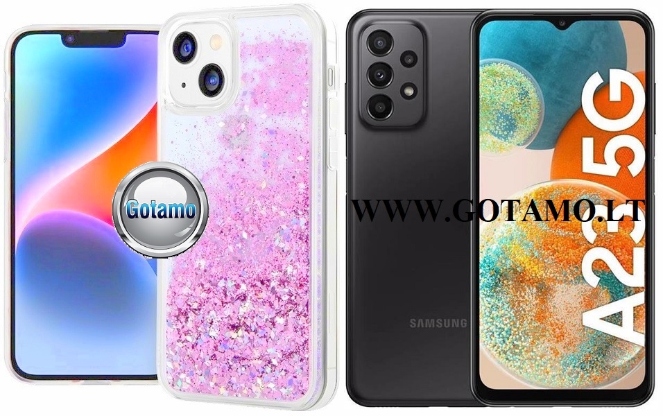 Waterfall3 dėklas Samsung Galaxy A23 5G rožinės spalvos