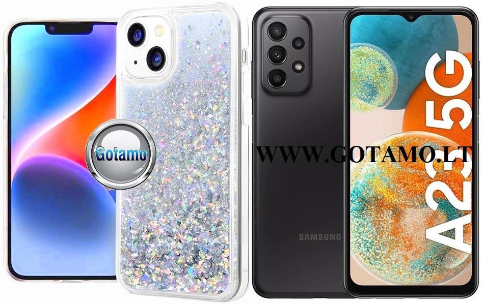 Waterfall3 dėklas Samsung Galaxy A23 5G sidabro spalvos