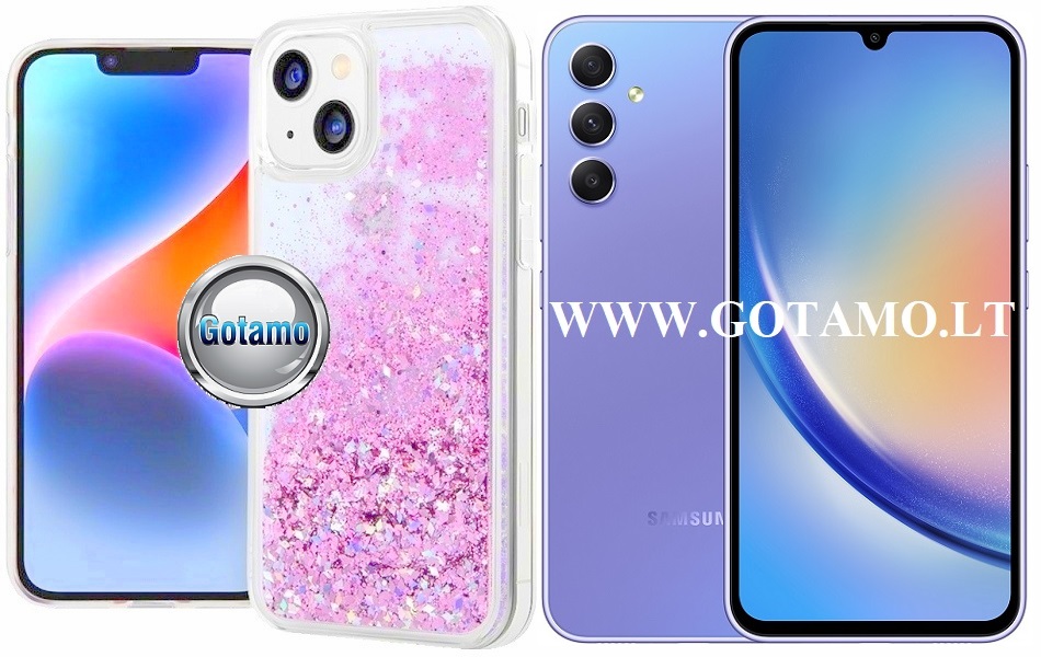 Waterfall3 dėklas Samsung Galaxy A34 rožinės spalvos