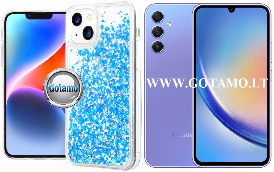 Waterfall3 dėklas Samsung Galaxy A34 žydros spalvos