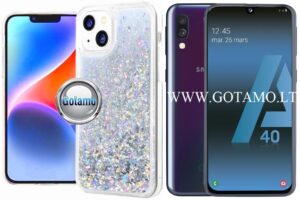 Waterfall3 dėklas Samsung Galaxy A40 sidabro spalvos