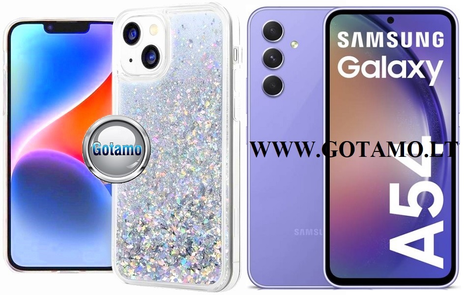 Waterfall3 dėklas Samsung Galaxy A54 sidabro spalvos