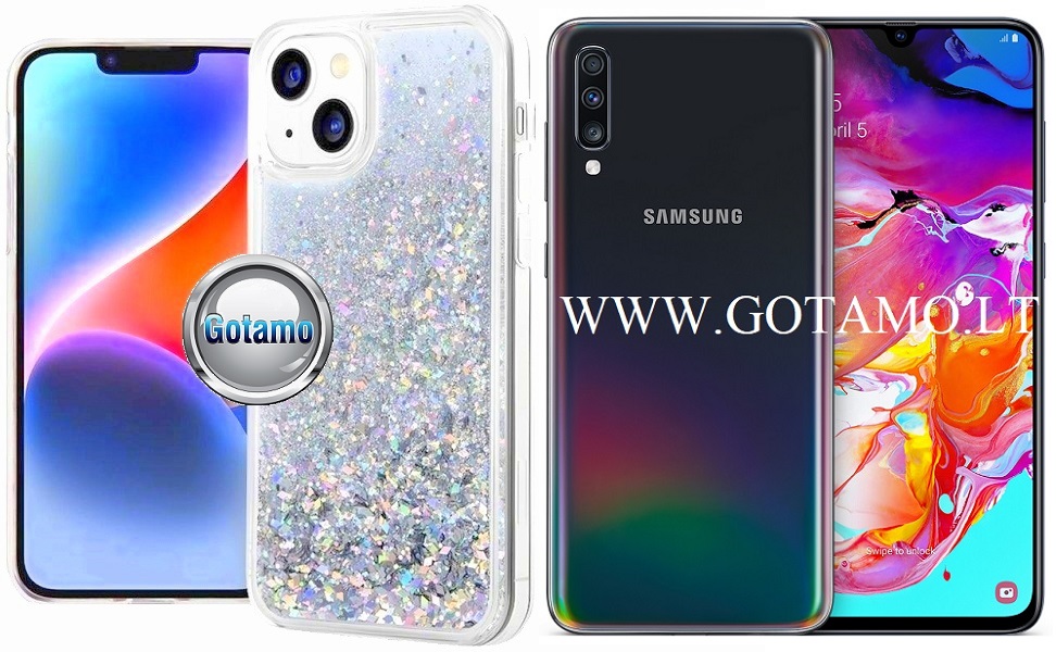 Waterfall3 dėklas Samsung Galaxy A70 sidabro spalvos