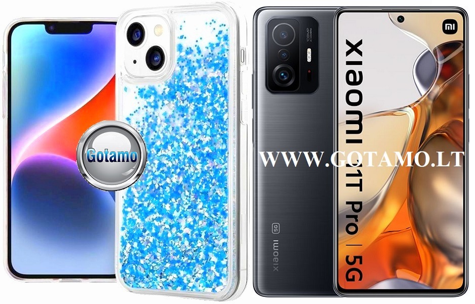 Waterfall3 dėklas nugarėlė Xiaomi 11T, Xiaomi 11T Pro telefonams žydros spalvos