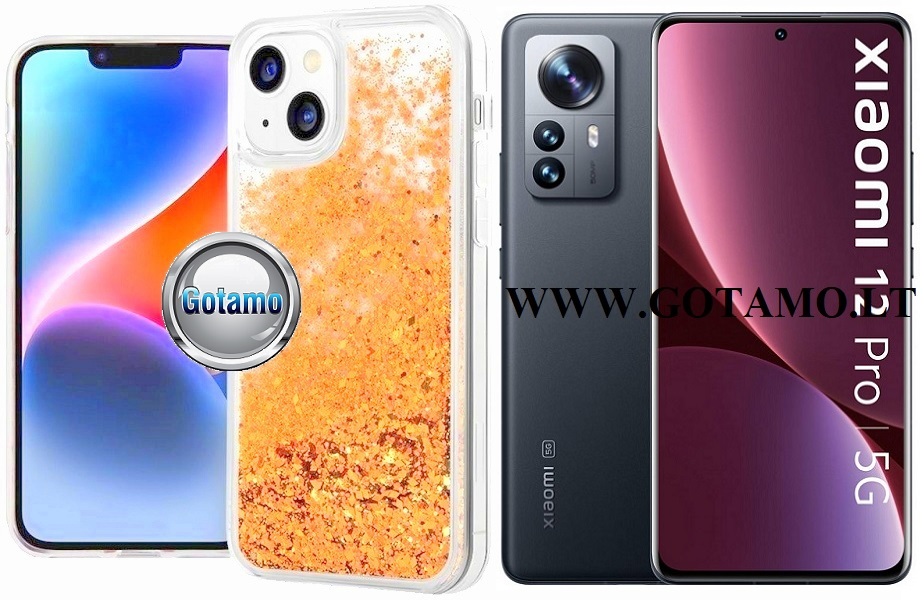 Waterfall3 dėklas nugarėlė Xiaomi 12 Pro, Xiaomi 12S Pro telefonams aukso spalvos