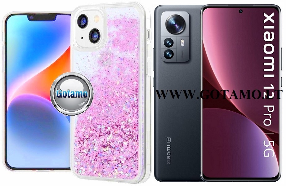 Waterfall3 dėklas nugarėlė Xiaomi 12 Pro, Xiaomi 12S Pro telefonams rožinės spalvos