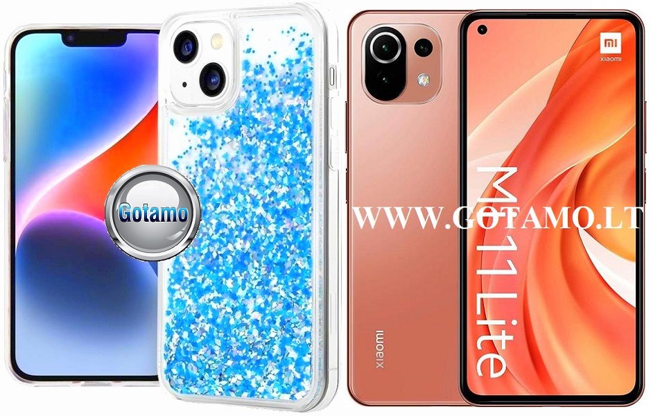 Waterfall3 dėklas nugarėlė Xiaomi Mi 11 Lite, Xiaomi Mi 11 Lite 5G telefonams žydros spalvos