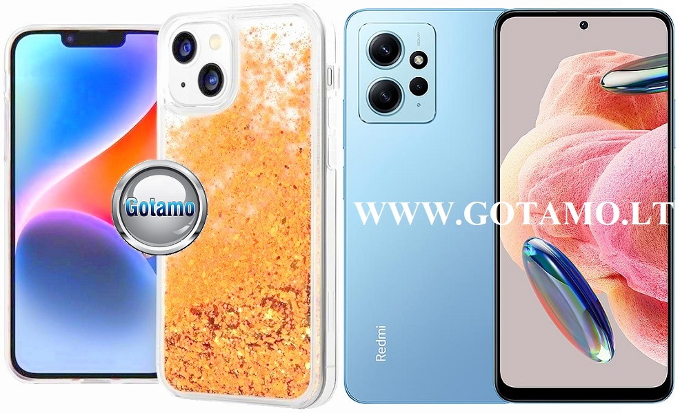 Waterfall3 dėklas nugarėlė Xiaomi Redmi Note 12 4G telefonui aukso spalvos