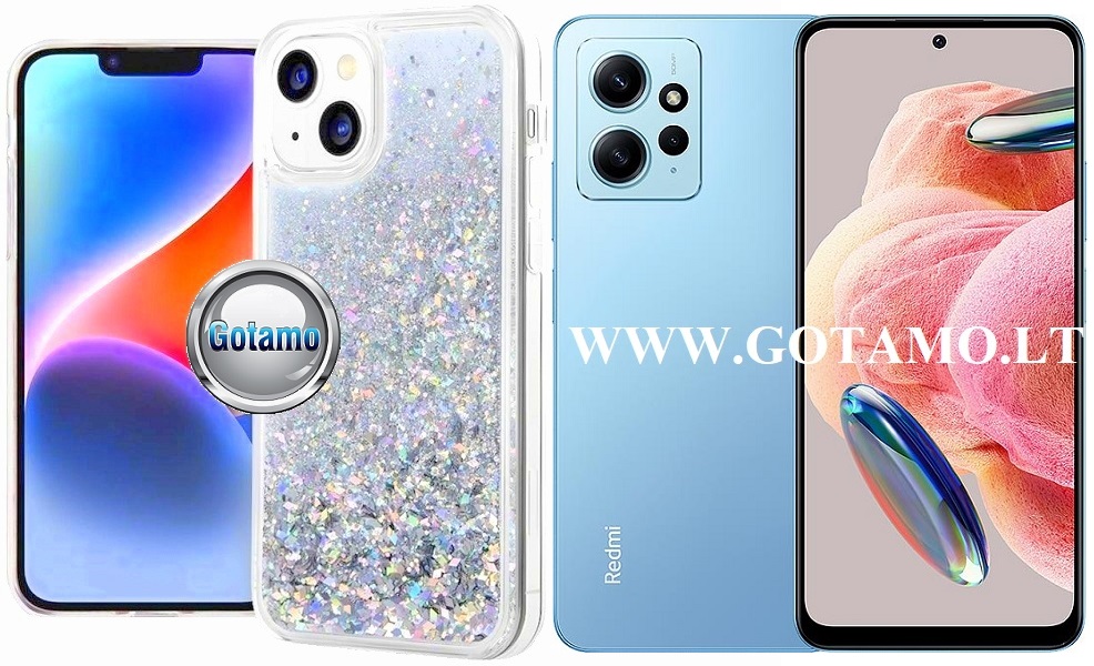 Waterfall3 dėklas nugarėlė Xiaomi Redmi Note 12 4G telefonui sidabro spalvos