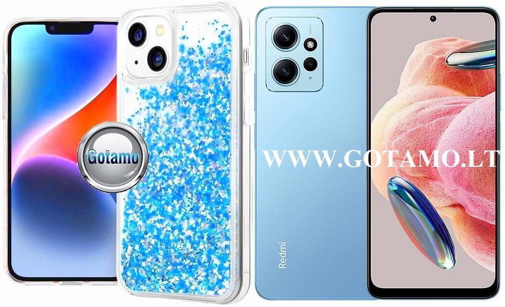 Waterfall3 dėklas nugarėlė Xiaomi Redmi Note 12 4G telefonui žydros spalvos