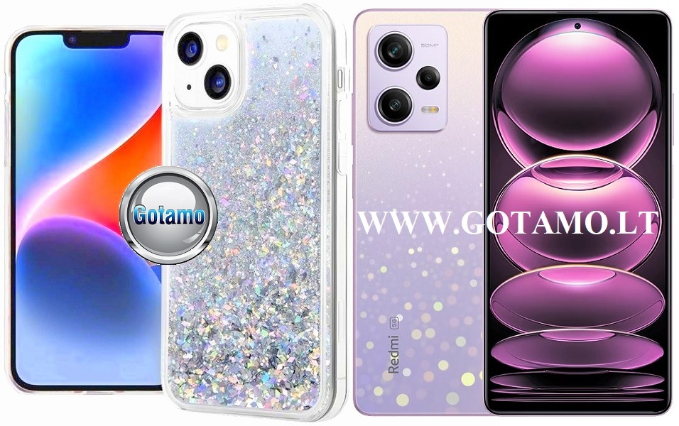 Waterfall3 dėklas nugarėlė Xiaomi Redmi Note 12 Pro, Xiaomi Poco X5 Pro telefonams sidabro spalvos