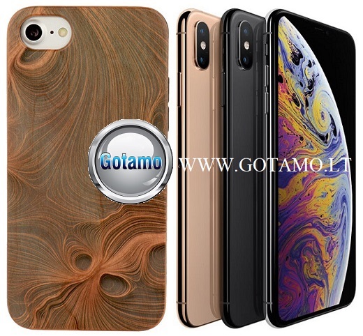 Wood medinis deklas Apple iPhone x xs rievetas