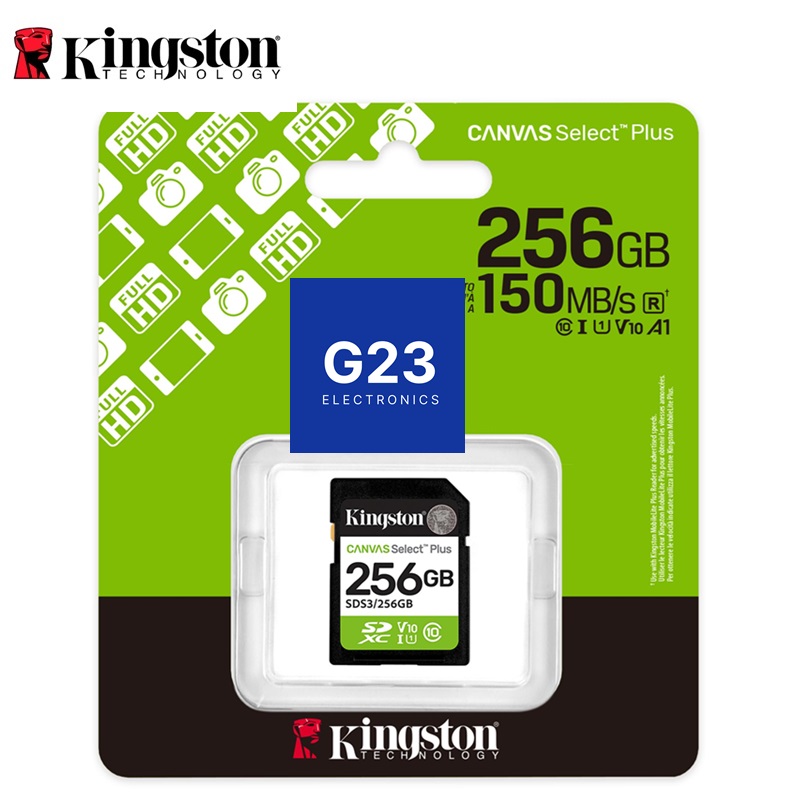 Atminties kortelė SD 256GB Kingston Canvas Select Plus pakuotė