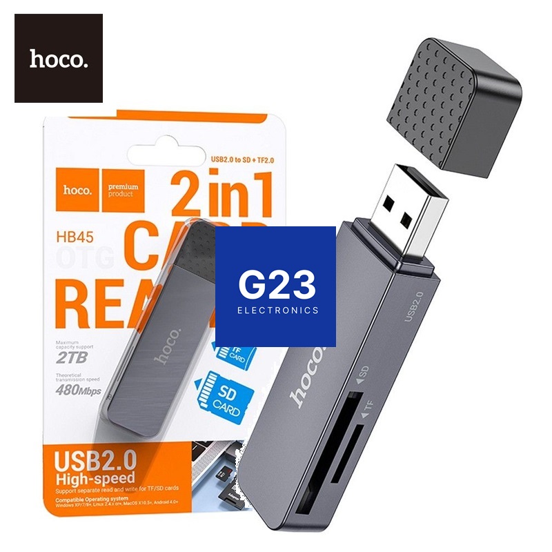 Atminties kortelių skaitytuvas USB 2.0 Hoco HB45 su pakuote