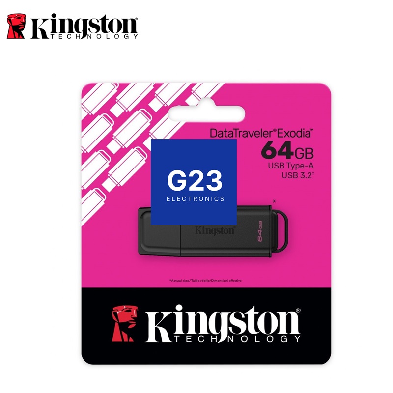 USB raktas 64GB Kingston DataTraveler Exodia juodos spalvos pakuotė