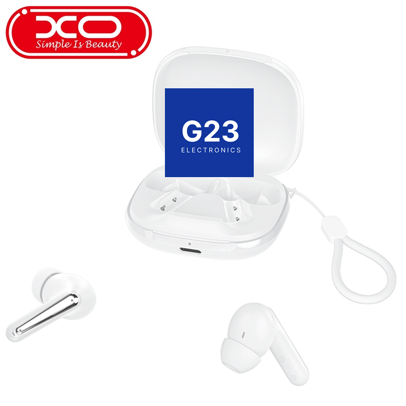 Bluetooth ausinės XO Holder Pods ANC ir ENC baltos spalvos 9 Baltų XO Holder Pods ANC ir ENC TWS ausinių pora su įkrovimo dėklu
