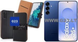 Dėklas Samsung Galaxy S25 Plus juodos spalvos