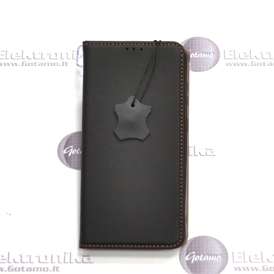 Dėklas knygelė Gotamo Vintage Samsung Galaxy S25 Plus – Natūrali oda, juodos spalvos 2 Dėklas Samsung Galaxy S25 Plus – nuotrauka 2