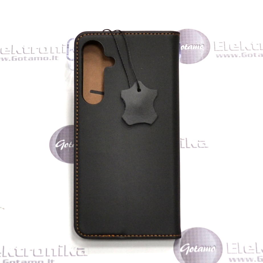 Dėklas knygelė Gotamo Vintage Samsung Galaxy S25 Plus – Natūrali oda, juodos spalvos 3 Dėklas Samsung Galaxy S25 Plus – nuotrauka 3