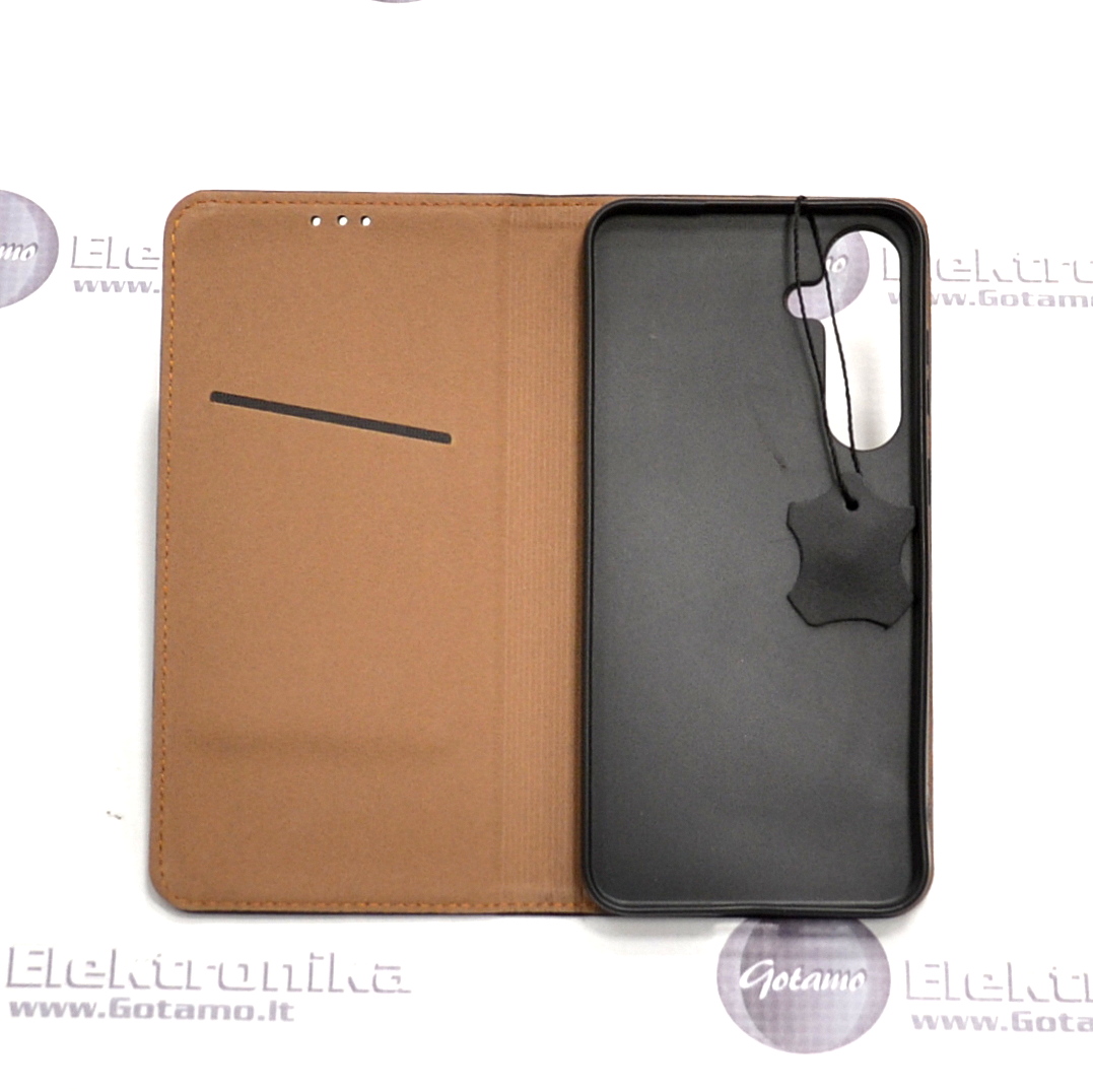 Dėklas knygelė Gotamo Vintage Samsung Galaxy S25 Plus – Natūrali oda, juodos spalvos 4 Dėklas Samsung Galaxy S25 Plus – nuotrauka 4