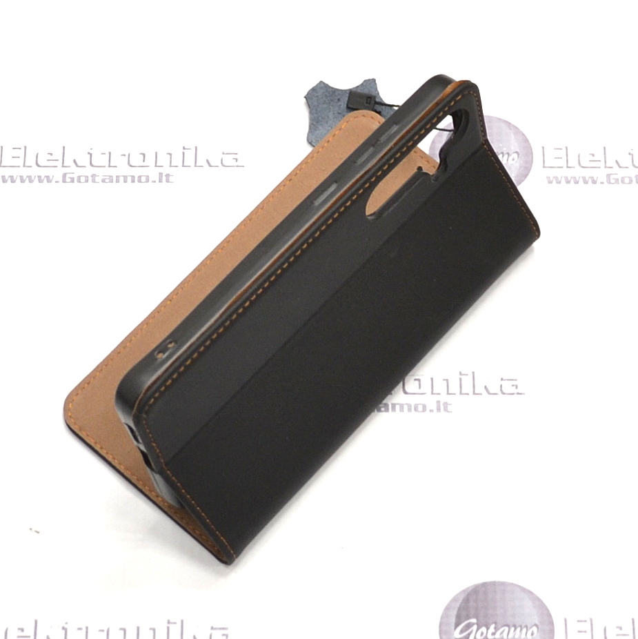 Dėklas knygelė Gotamo Vintage Samsung Galaxy S25 Plus – Natūrali oda, juodos spalvos 6 Dėklas Samsung Galaxy S25 Plus – nuotrauka 6