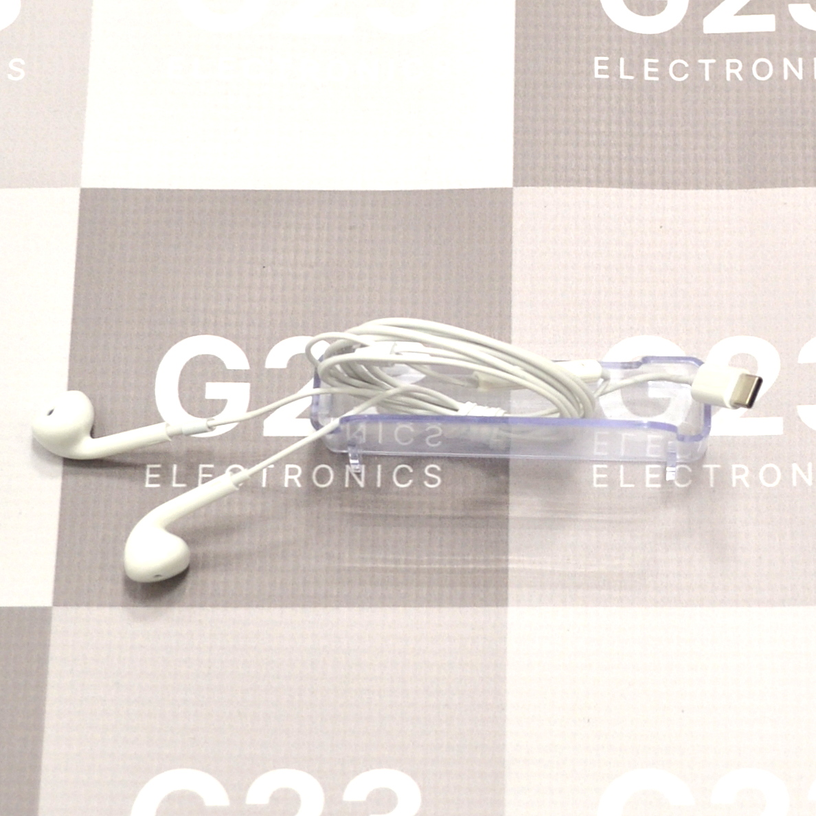 Laidinės Type-C ausinės BWOO su plastikiniais antgaliais baltos spalvos 4 Laidinės Type-C ausinės BWOO su plastikiniais antgaliais baltos spalvos – ausinės, laidas ir Type-C kištukas
