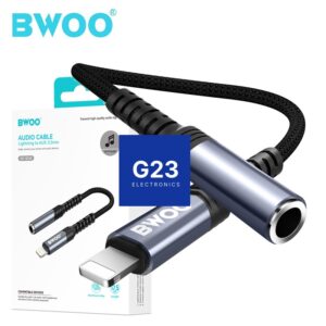 Apple Lightning į AUX 3.5mm adapteris BWOO BZ48 su originalia gamintojo pakuote