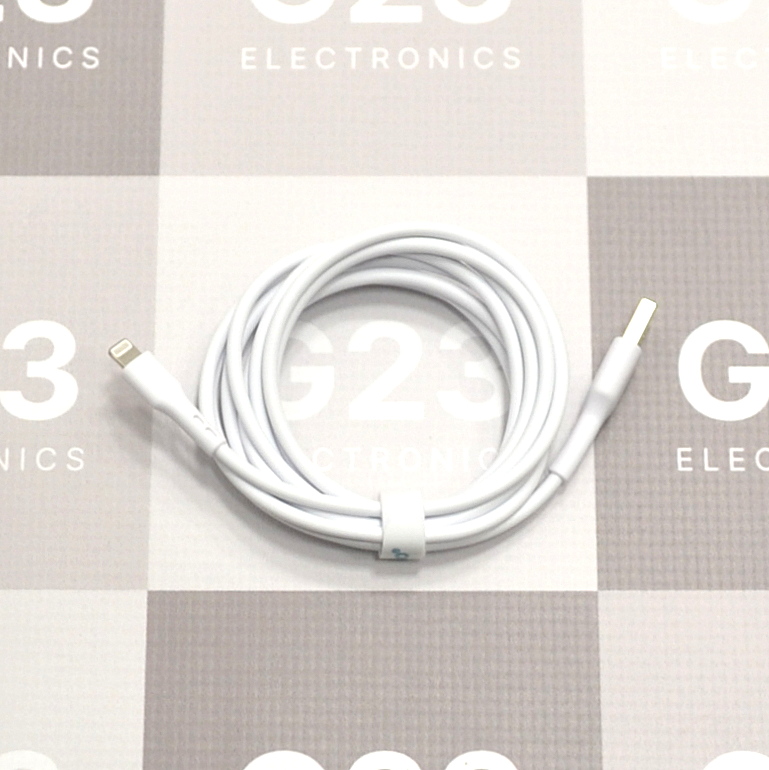 Apple Lightning laidas 2 metrai 3A BWOO baltos spalvos 7 Baltas Apple Lightning laidas 2 metrai 3A BWOO suvyniotas ir surištas juosta