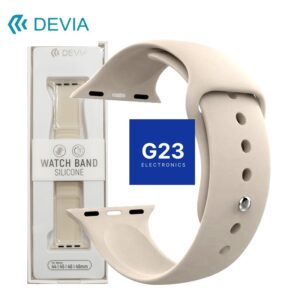 Apple Watch dirželis smėlio spalvos Devia Deluxe Sport su pakuote, ženklinta 44, 45, 46 ir 49 mm