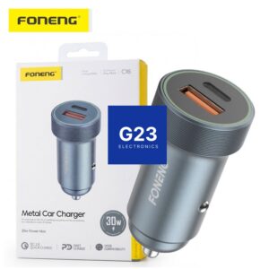 Auto kroviklis Type-C ir USB 30W Foneng gamintojo pakuotėje