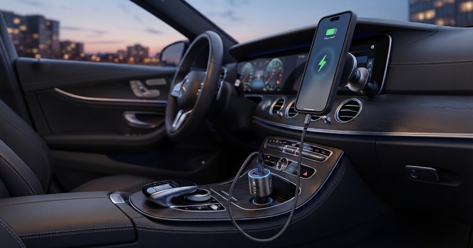 Prekių kategorijos: automobiliniai krovikliai telefonams – Type-C kroviklis automobilyje
