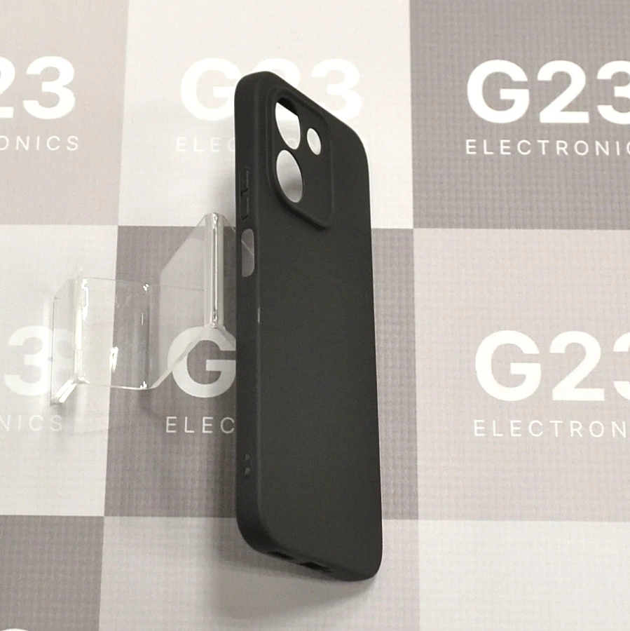 B-matte dėklas nugarėlė Honor 600 Smart telefonui juodos spalvos 9 Juodas B-matte silikoninis dėklas Honor 600 Smart telefonui – vaizdas iš šono