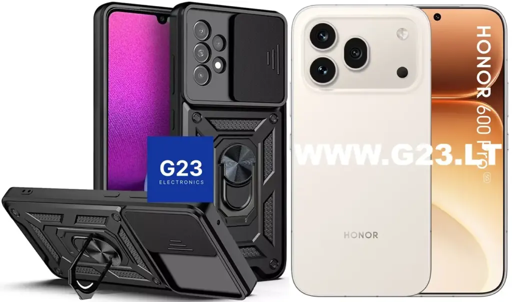 B-Ultra dėklas Honor 600, Honor 600 Pro juodos spalvos – šarvuotas dėklas ir telefonas