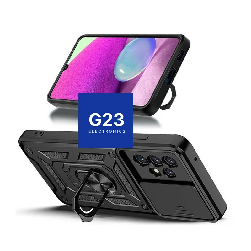 B-Ultra dėklas nugarėlė šarvai Samsung Galaxy S24 mobiliajam telefonui juodos spalvos 8 B-Ultra dėklo žiedas naudojamas kaip stovas – telefonas pastatytas ant stalo