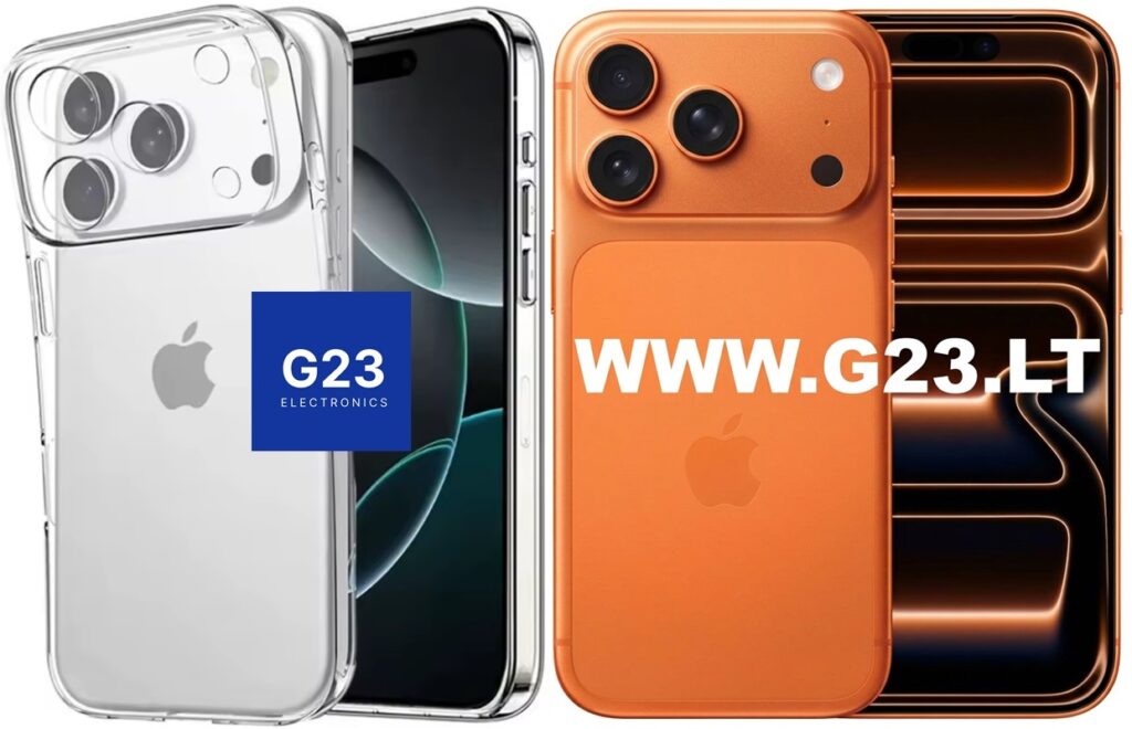 Skaidri nugarėlė iPhone 17 Pro telefonui ir originalus korpuso dizainas