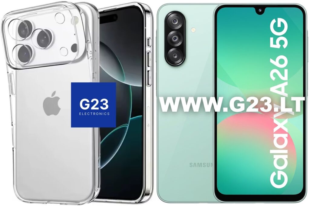 Skaidri nugarėlė Samsung Galaxy A26 telefonui su matomu gamykliniu atspalviu