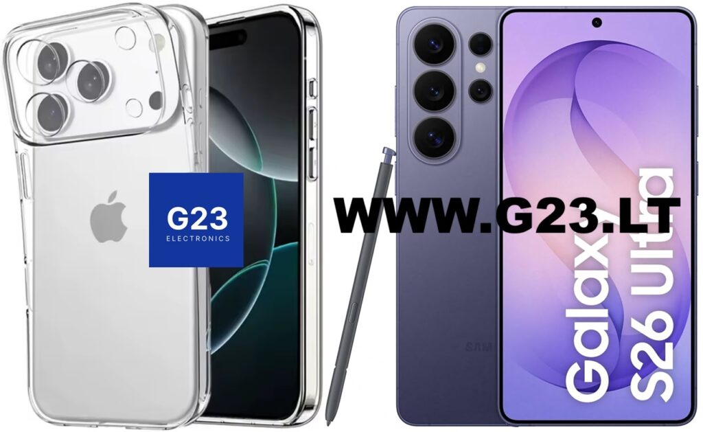 Skaidri nugarėlė Samsung Galaxy S26 Ultra telefonui ir permatomas TPU korpusas